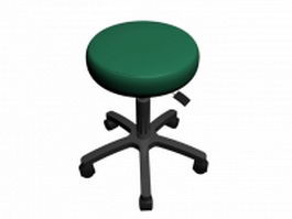 Medical exam stool 3d model preview