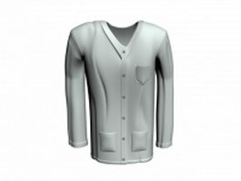 Doctor gown 3d model preview