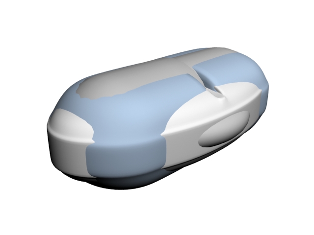 Long cylindrical shape pill 3d rendering