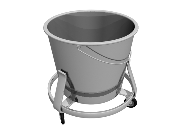 Medical waste bucket 3d rendering