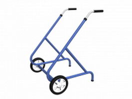 Rolling walker crutch 3d model preview