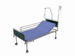 Modern hospital bed 3d model preview