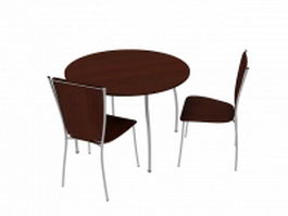 Hospital ward table and chairs 3d preview
