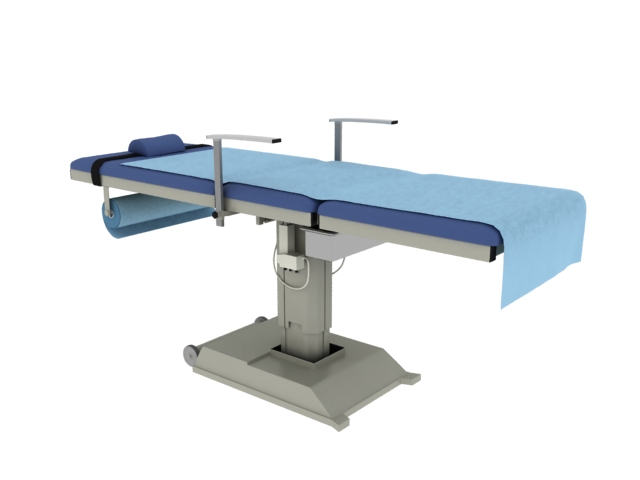 Stationary operating table 3d rendering
