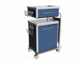 Hospital nursing supply cart 3d model preview