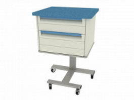 Small medical cart 3d model preview