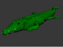 American crocodile 3d model preview