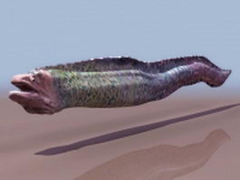 Moray eel 3d model preview