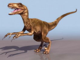 Deinonychosauria dinosaur 3d model preview