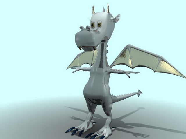 Cute dragon 3d rendering