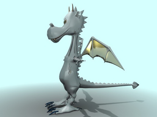 Cute dragon 3d rendering