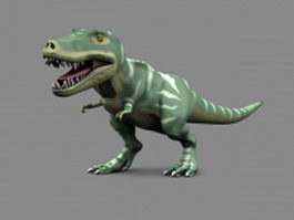 Rigged tyrannosaurus rex 3d model preview