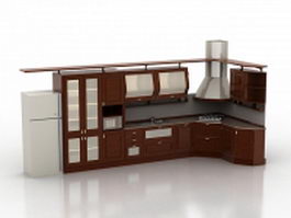Simple kitchen designs 3d model preview
