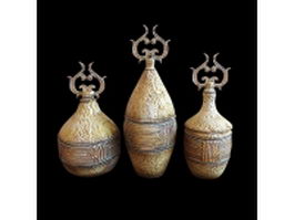 Ancient Greek vases 3d model preview