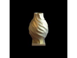 Handmade porcelain vase 3d model preview