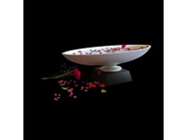 White porcelain boat vase 3d preview