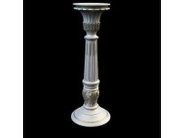 Large pillar vase 3d model preview