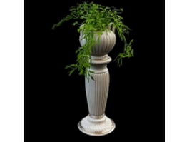 Decorative vase garden planter 3d preview