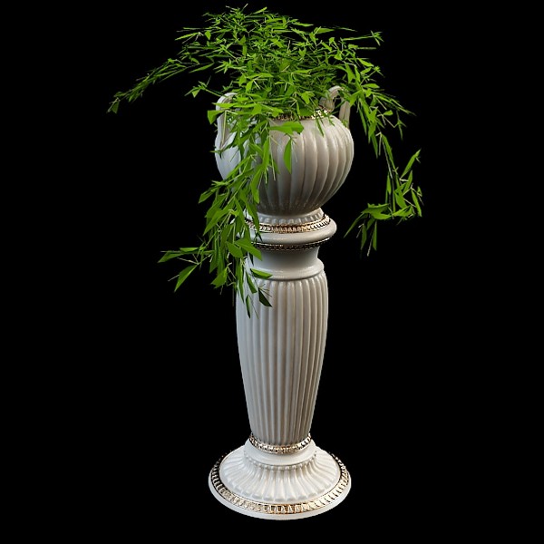 Decorative vase garden planter 3d rendering