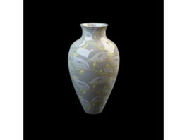 Antique Japanese porcelain vase 3d model preview