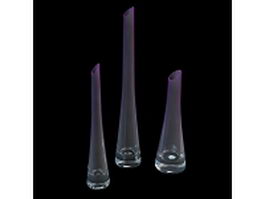 3-Piece tall vase sets 3d model preview