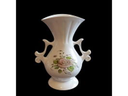 Porcelain vase decorations 3d model preview