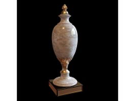 Antique porcelain vase decorations 3d model preview