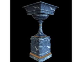 Marble garden urn 3d preview