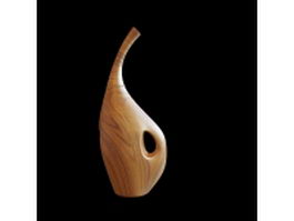 Wood carving vase crafts 3d preview