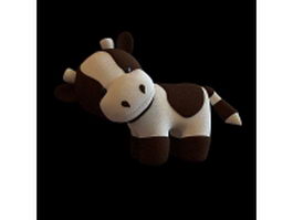 Stuffed toy cow 3d model preview