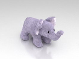 Stuffed elephant toy 3d model preview