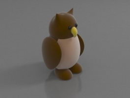 Stuffed toy bird 3d model preview