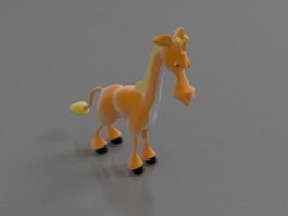 Stuffed toy horse 3d preview