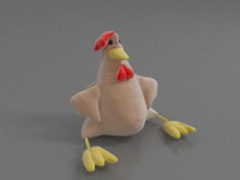 Stuffed toy rooster 3d model preview