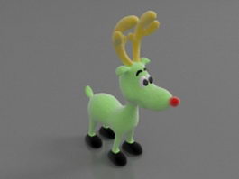 Soft toy deer 3d model preview