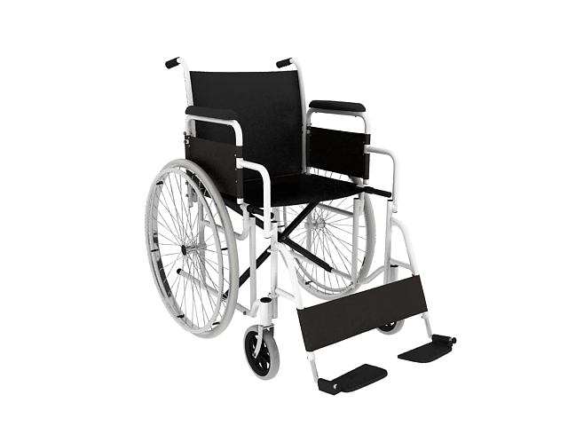Lightweight transport wheelchair 3d rendering