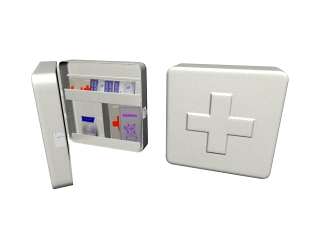 First aid box 3d rendering