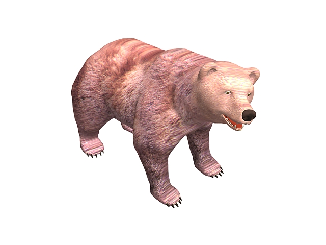Syrian brown bear 3d rendering