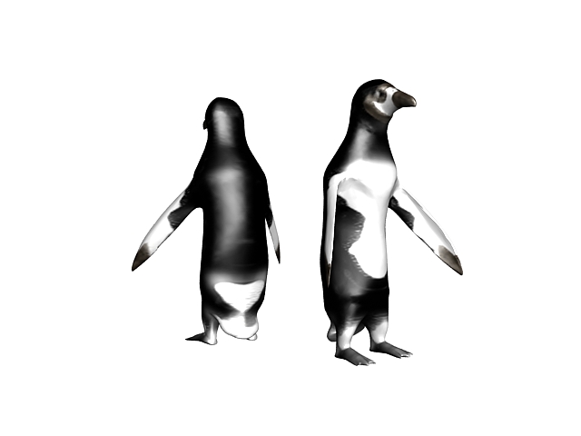 Chinstrap penguin 3d rendering