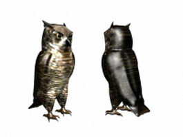 Burrowing owl 3d model preview