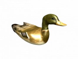 Mallard duck 3d model preview