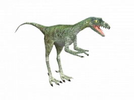 Compsognathus dinosaur 3d model preview