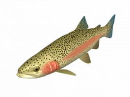 Steelhead trout 3d model preview