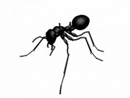 Black ant 3d model preview