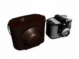 Digital camera with case 3d model preview