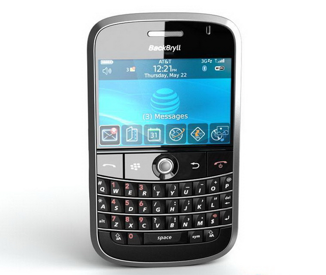 Blackberry mobile phone 3d rendering