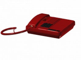 Red phone 3d model preview