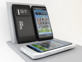 Nokia N8 smartphone 3d model preview