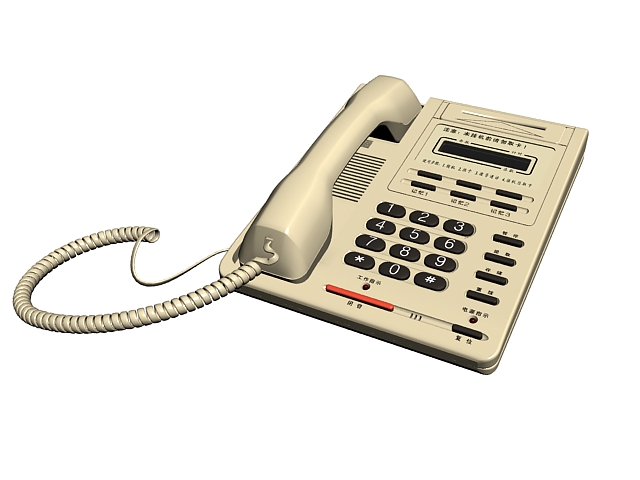 Business telephone 3d rendering