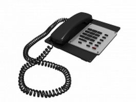 Office desk phone 3d model preview
